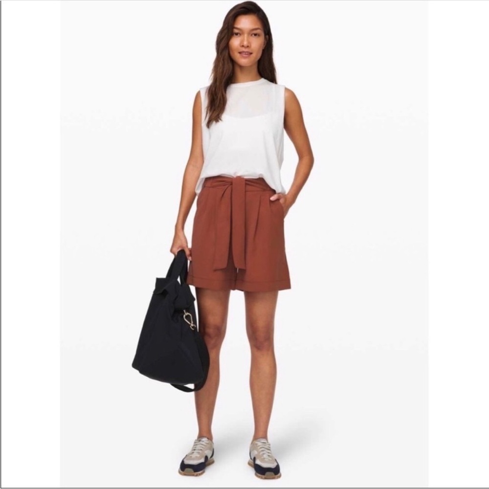lululemon athletica High Waist Shorts in rustic clay